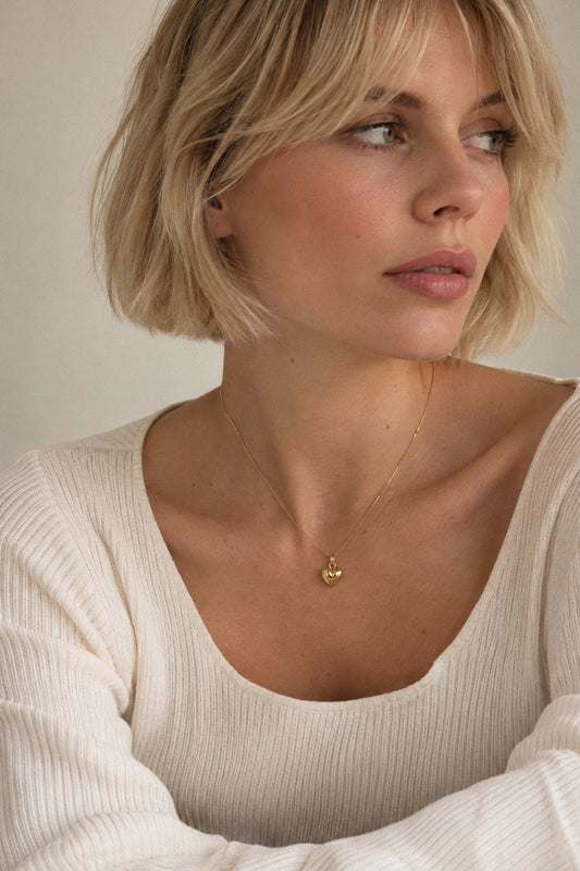 Herzkette aus 750er Gold – Herz-Anhänger 15 mm – Ansicht 2
