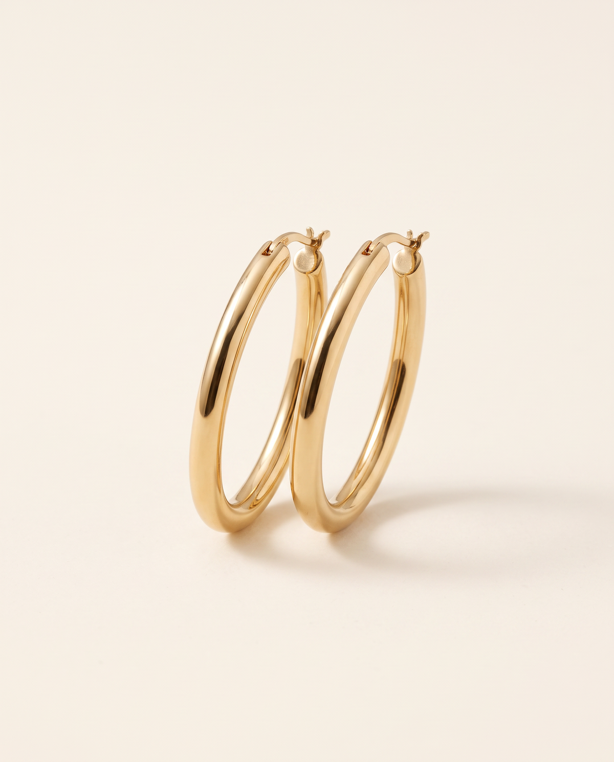 Ovale Creolen 32 mm aus 750er Gold – Ansicht 4