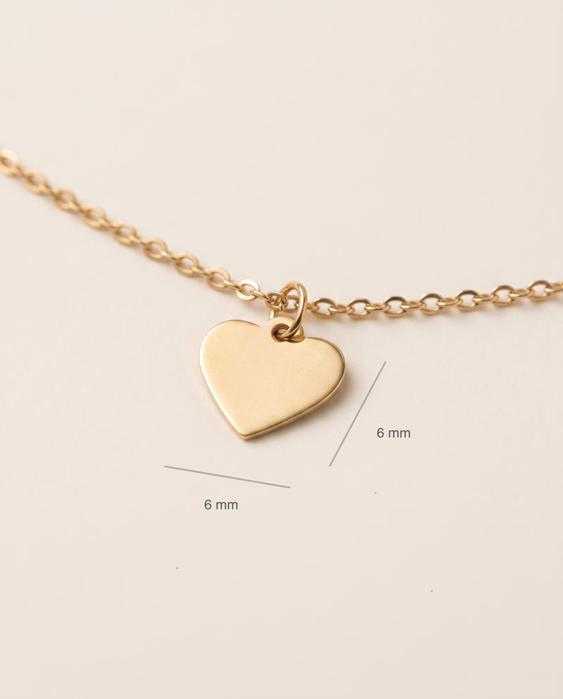 Halskette mit 7 Herzen aus 750er Gold, 44,5 cm – Ansicht 4