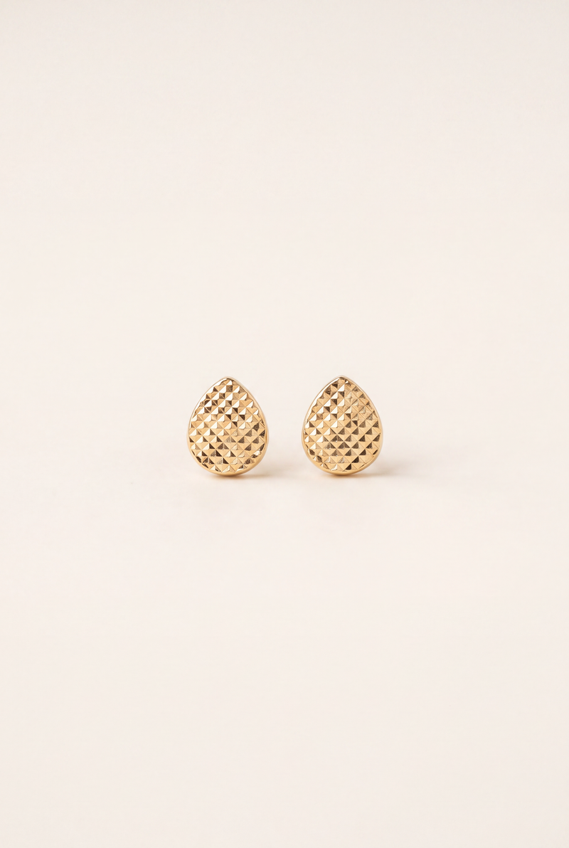 Tropfen-Ohrstecker 9 mm aus 750er Gold – Ansicht 4