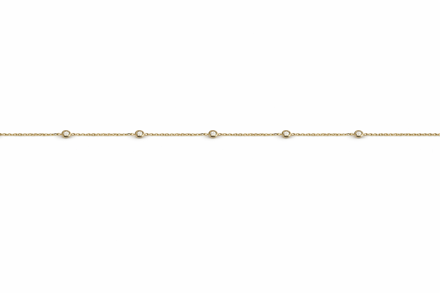 18K (750) Gold Halskette mit Zirkonia Damen – Feine Kette 45 cm | PAEEZE