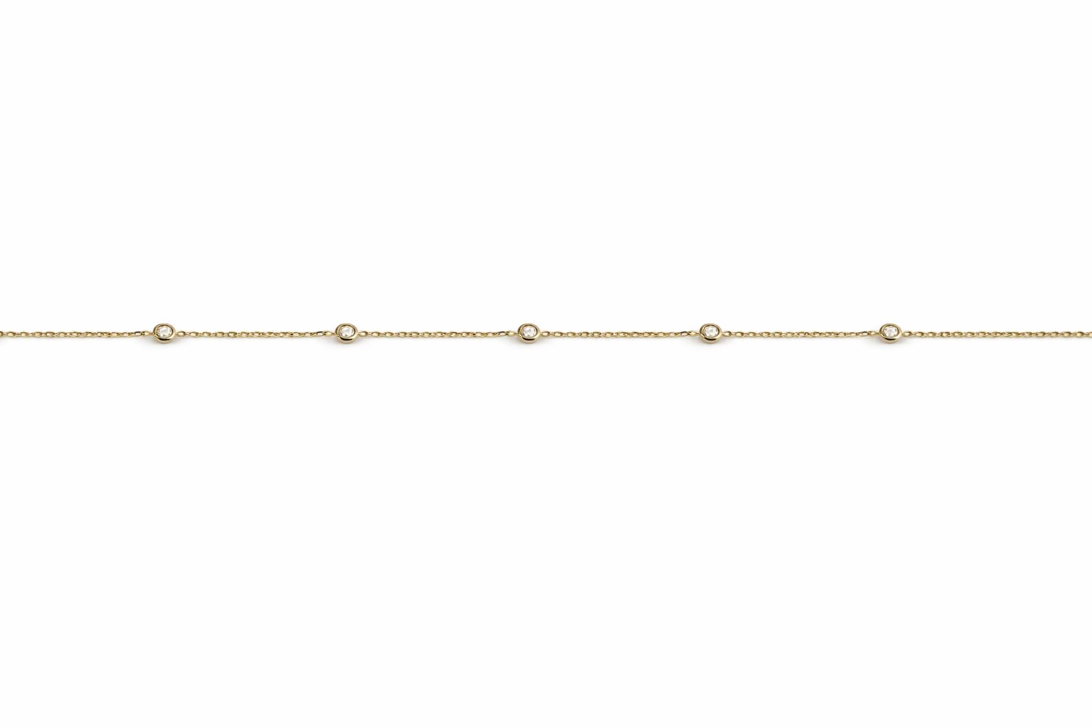 18K (750) Gold Halskette mit Zirkonia Damen – Feine Kette 45 cm | PAEEZE