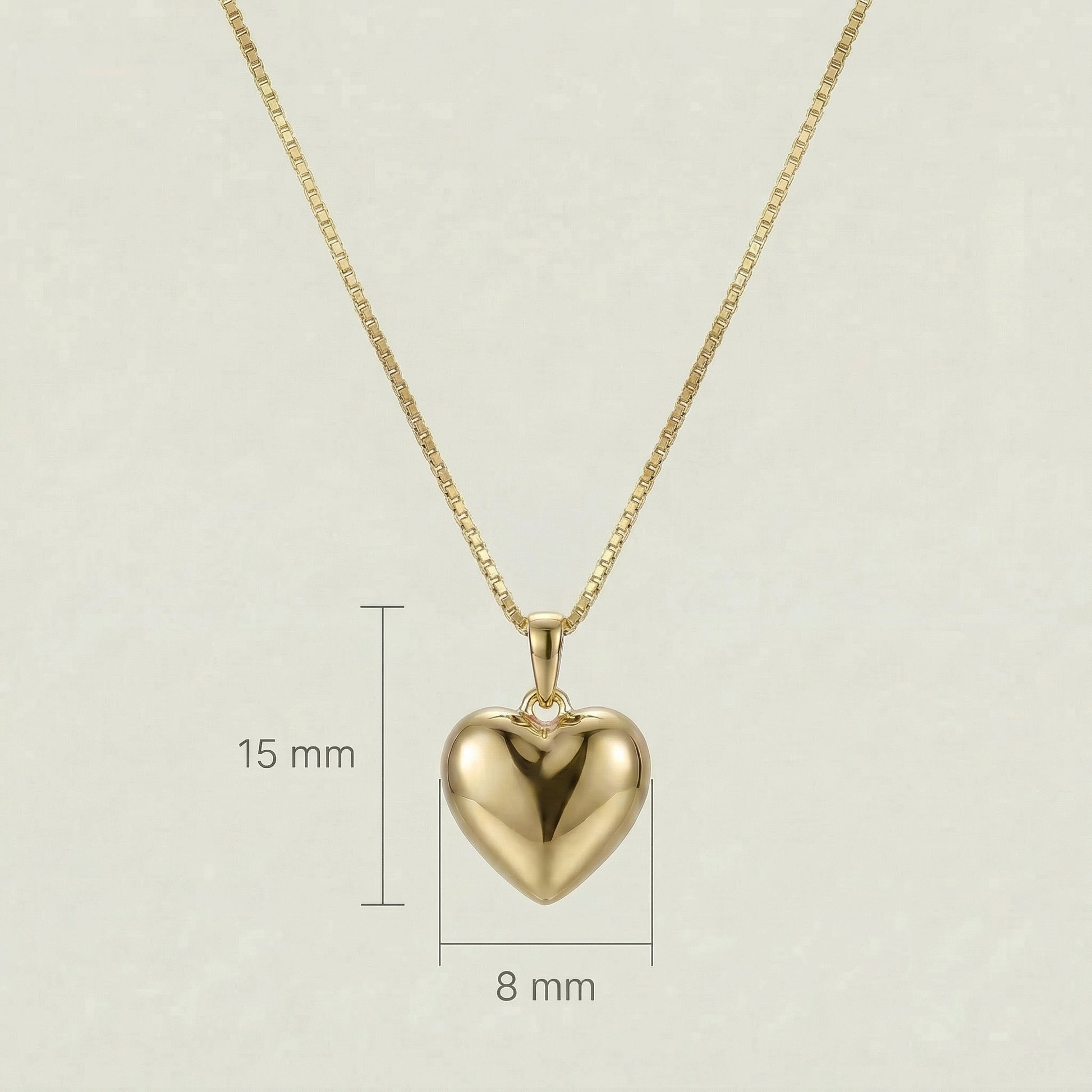 18K (750) Gold Herzkette Damen – Herz Anhänger Halskette | PAEEZE