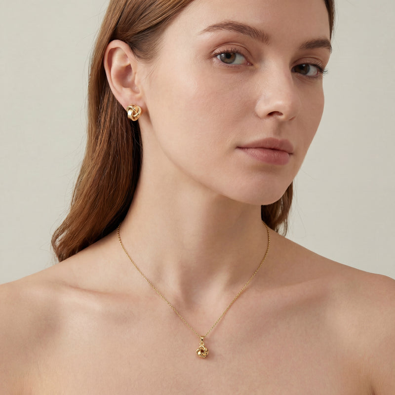 Knoten-Kette aus 750er Gold, 45 cm – Ansicht 2