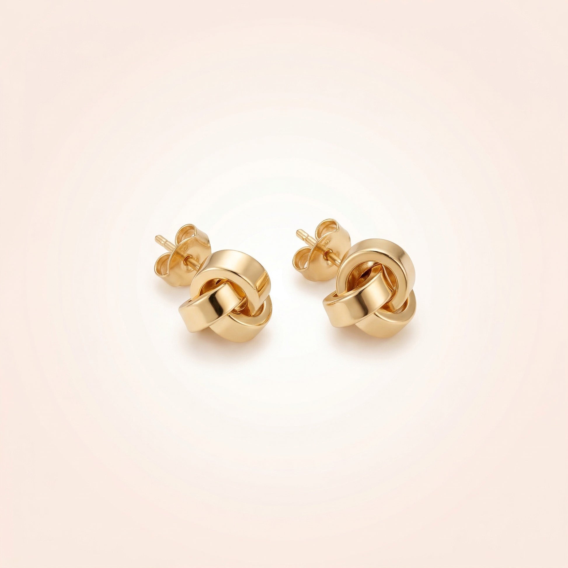 18K (750) Gold Knoten Ohrstecker Damen – Klassische Ohrringe | PAEEZE