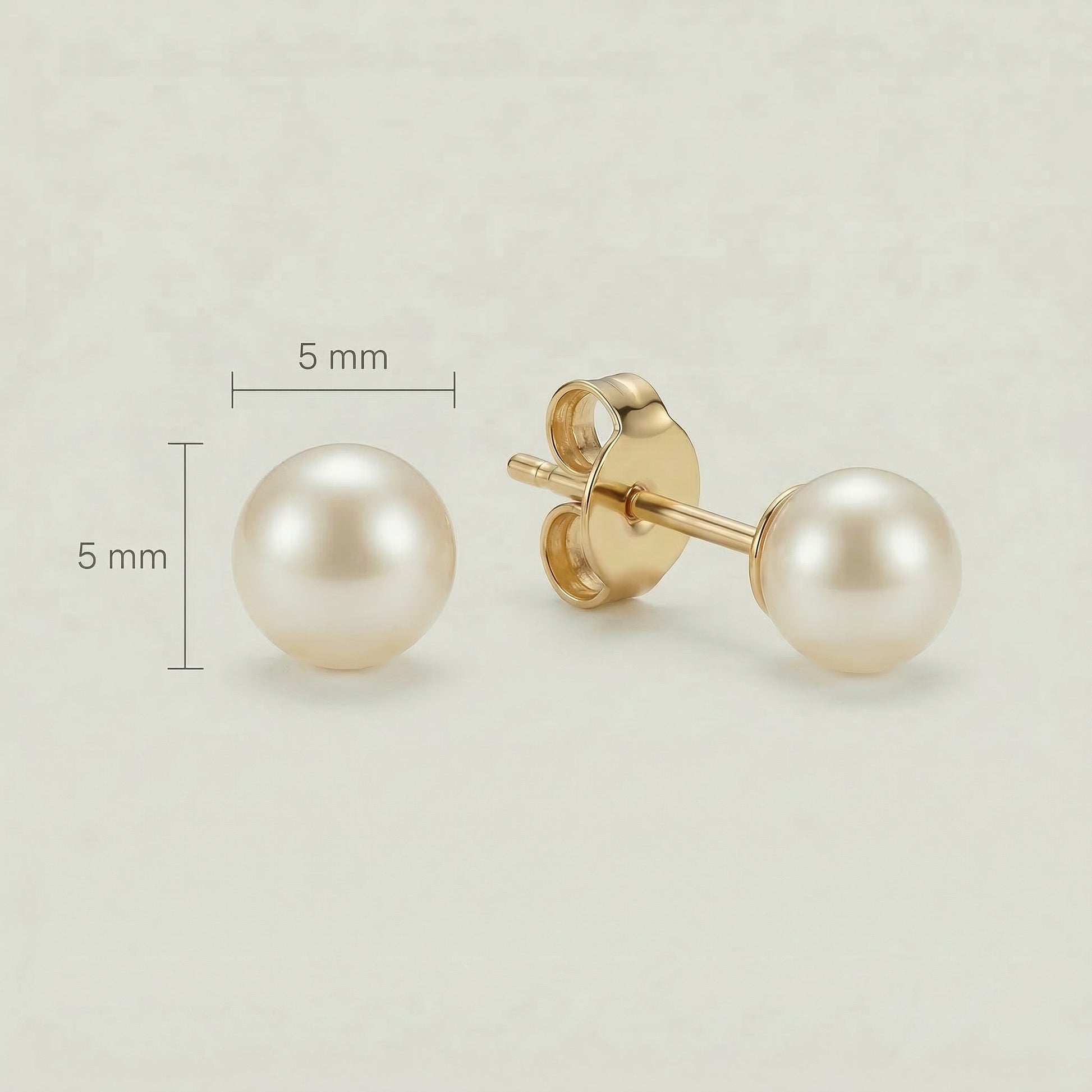 18K (750) Gold Perlen Ohrstecker Damen – Süßwasserperle Stecker | PAEEZE