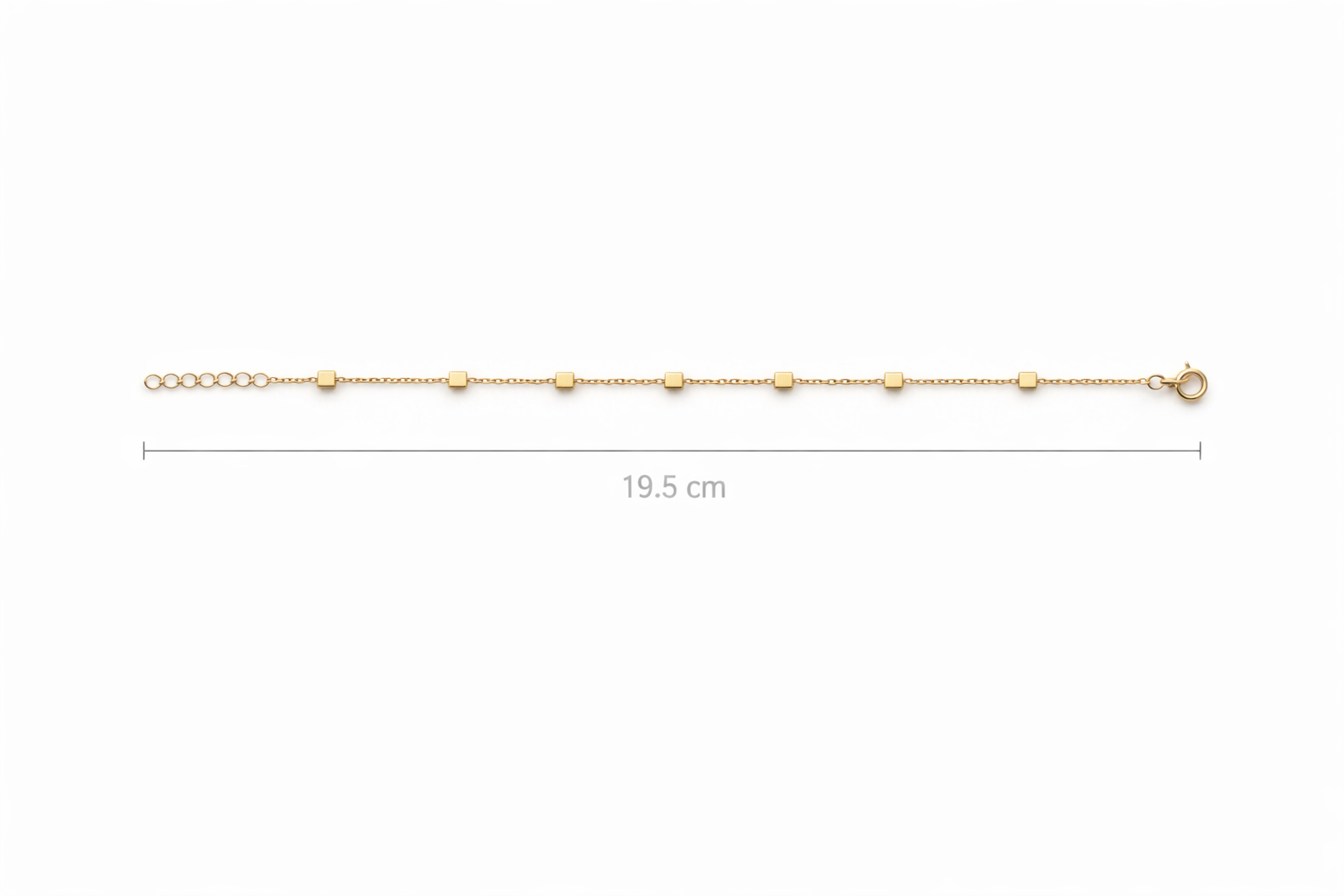 18K (750) Gold Würfelarmband Damen – Minimalistisches Armband | Made in Italy | PAEEZE 