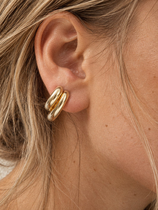 Doppel-Creolen 17 mm aus 750er Gold