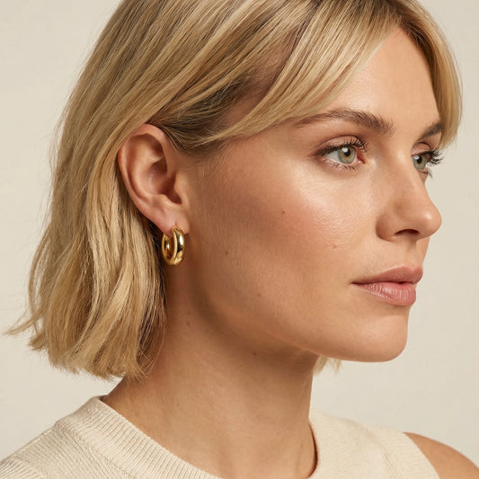 750 Gold Creolen 20 mm | Klassische Creolen aus 18K Gelbgold